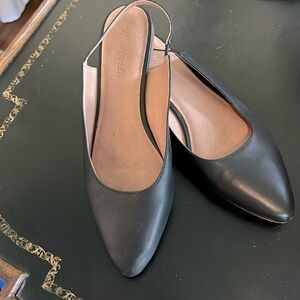 Madewell black sling black flats